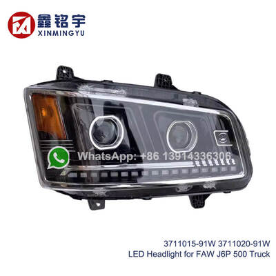 Goede prijs FAW J6P 500 LED Vrachtwagen Koplampen Grootlicht Dubbele Lens Vervanging 3711015-91W 3711020-91W online